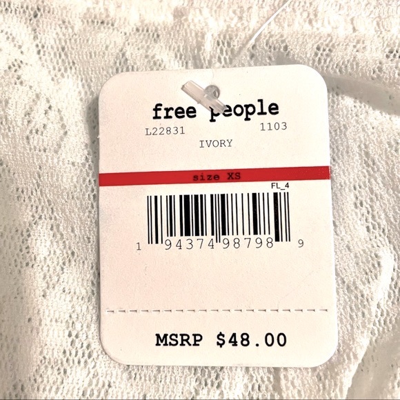 COPY - NWT FP Intimately Layered in Lace Leggings ivory sheer - Picture 10 of 11